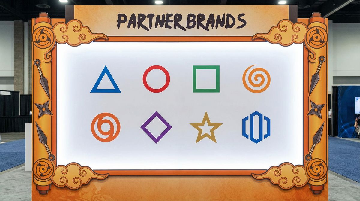 萝莉岛合作影视品牌Logo墙